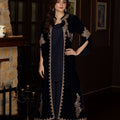 NF-5499 Navy Blue Velvet With Upper Stitched Shirt