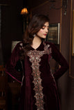 NF-5900 Dark Purple Velvet Stitched Shirt