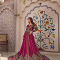 NB-5775 Shocking Pink Stitched Formal 3pc Suit