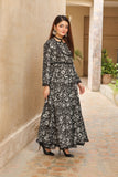 NF-47 Black Print Stitched Frock