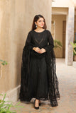 NF-6057 Black Chiken Stitched Shirt & Dupatta