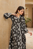 NF-5469 Black & White Printed Stitched Frock