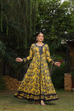 NF-6125 Yellow Printed Stitched Frock