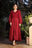 NF-5831 Maroon Chicken Koti Stitched Frock