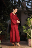 NF-5831 Maroon Chicken Koti Stitched Frock