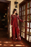 NF-5879 Maroon Silk Suit with Farshi pants