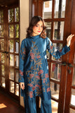 NF-6416 Blue Silk 2Pc Stitched Suit