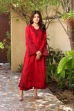 NF-5814 Red Silk 2pc Stitched Suit