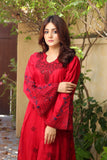 NF-5814 Red Silk 2pc Stitched Suit