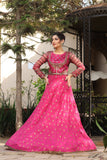 NF-5710 Shocking Pink Lahanga Choli Stitched Suit