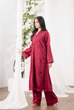 NF-5583 Maroon Silk 2Pc Stitched Suit