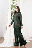 NF-5393 Green Silk 2pc Stitched Suit