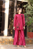 NF-6170 Margenta Silk 2pc Stitched Suit