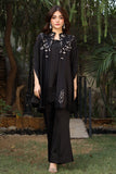 NF-6203 Black Dull Silk Stitched 2pc Suit