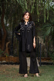 NF-6203 Black Dull Silk Stitched 2pc Suit