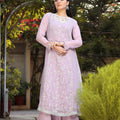 NF-5691 Lilac Chiffon Stitched Shirt