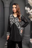 NF-6216 Black Silk Stitched 2Pc Suit