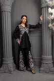 NF-6216 Black Silk Stitched 2Pc Suit