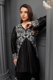 NF-6216 Black Silk Stitched 2Pc Suit