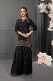 NF-5875 Black Stitched Shirt & Gharara