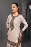 NF-6412 Silver Rawsilk Stitched Shirt & Gharara