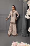 NF-6412 Silver Rawsilk Stitched Shirt & Gharara