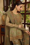 NF-5687 Mehndi Mesori Stitched 3Pc Dress