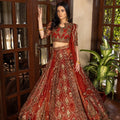 NB-5565 Maroon Formal 3pc Stitched Dress