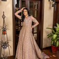 NB-5057 Western Pink Maxi Stitched Dress