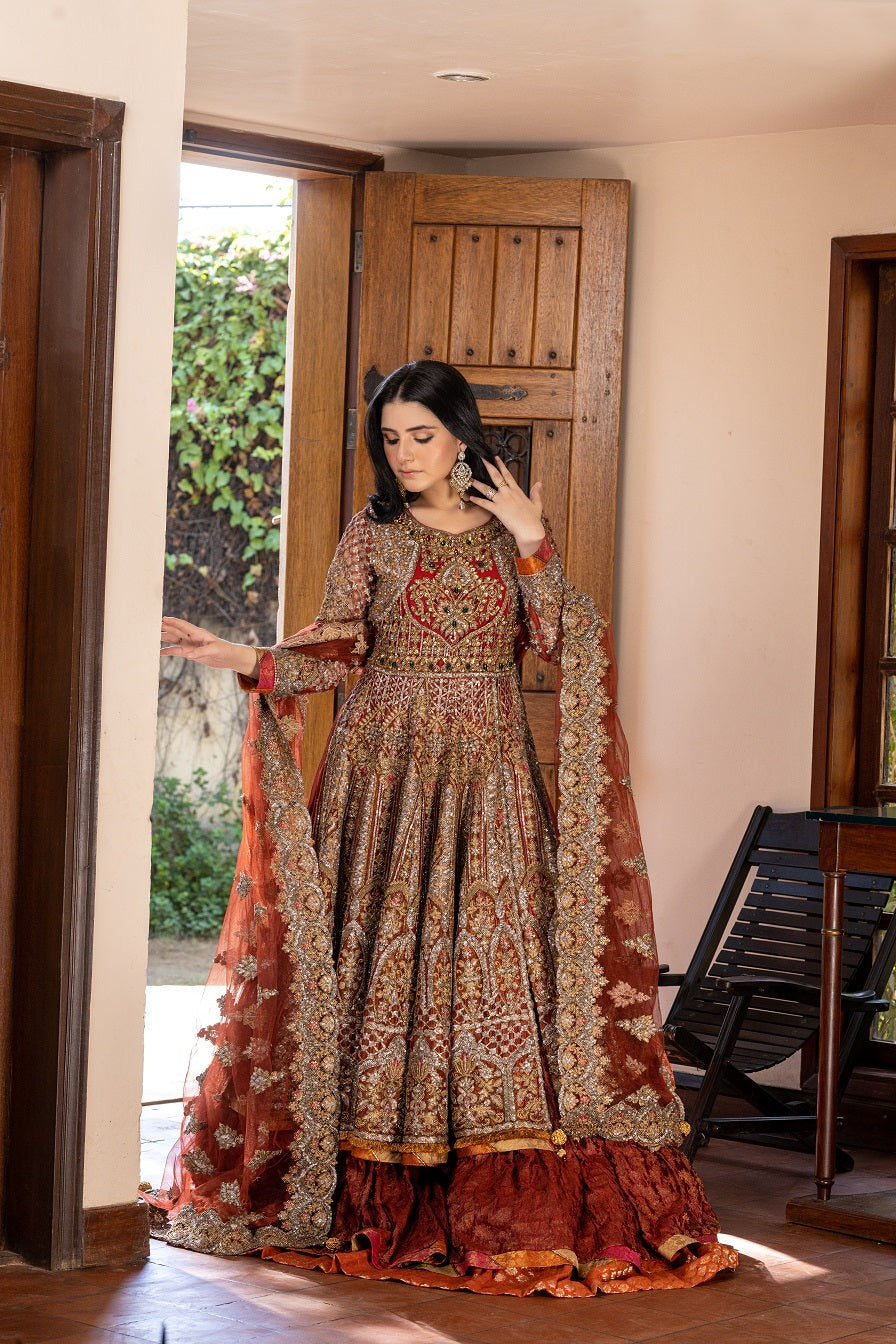 NB-5261 Red Formal 3Pc Stitched Suit