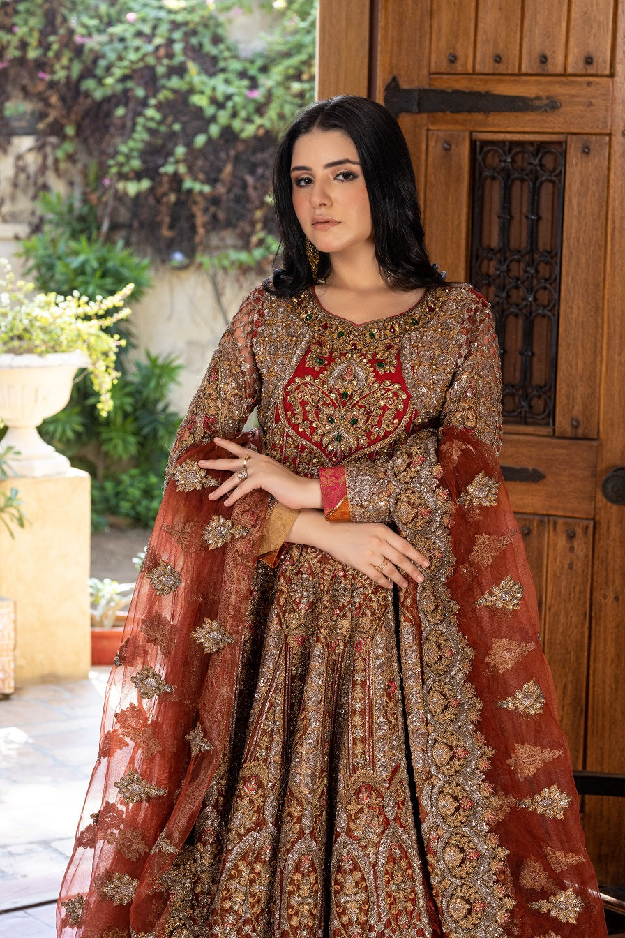 NB-5261 Red Formal 3Pc Stitched Suit