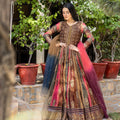 NB-5130 Multi Maxi 3Pc Stitched Dress