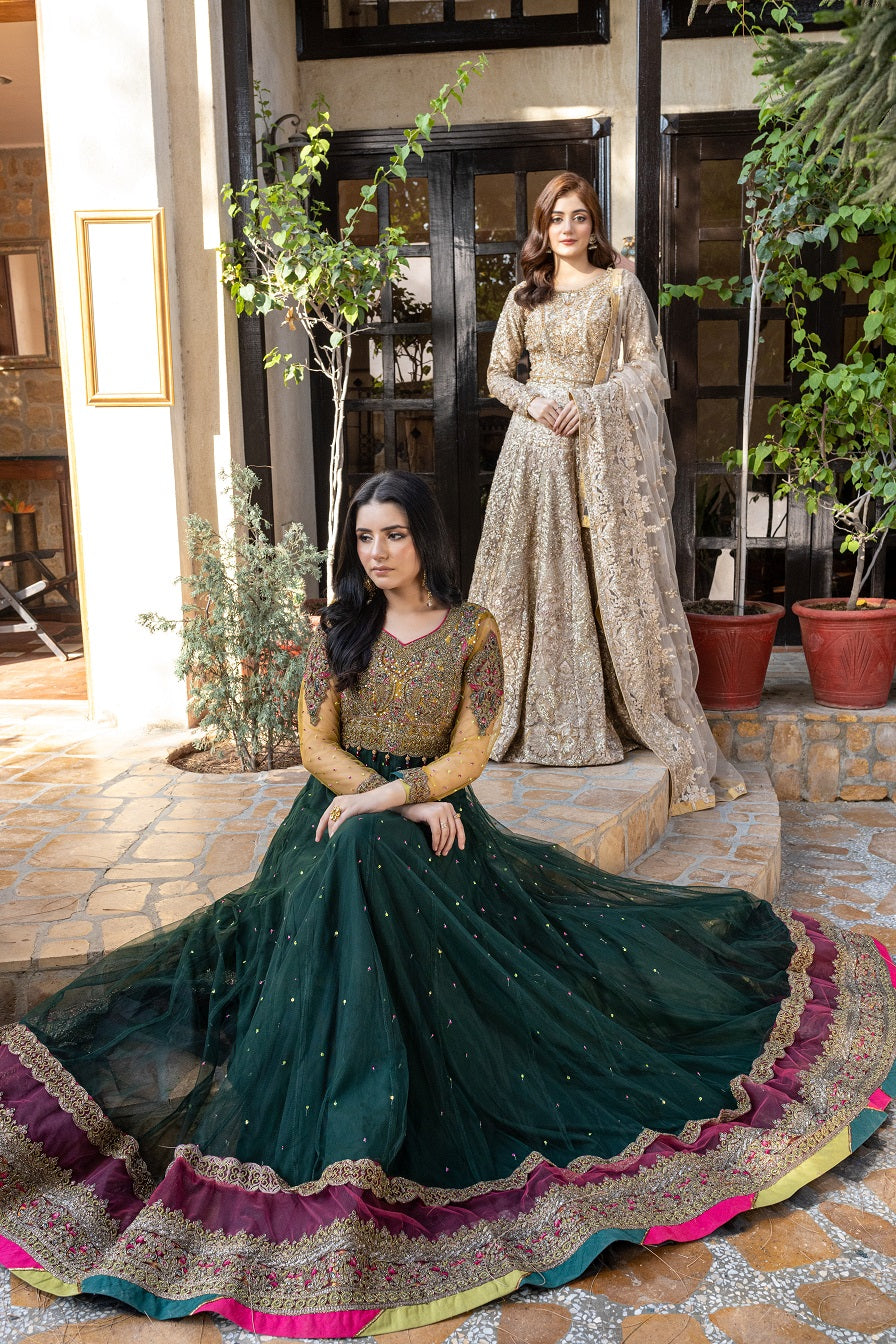 NB-5537 Green Dholki 3pc Stitched Dress NB-5537 Green Dholki 3pc Stitched Dress