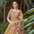 NB-5363 Yellow 3Pc Stitched Dress