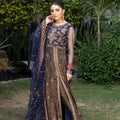 NB-5352 Navy Blue 3Pc Stitched Dress