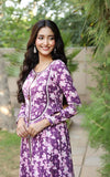 NF-5492 Purple Lilic Printed Frock