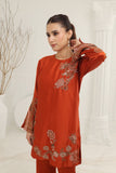 NF-5923 Rust Silk Stitched 2pc Suit