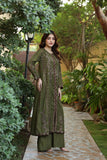 NF-5790 Mehndi Silk 2Pc Stitched Suit