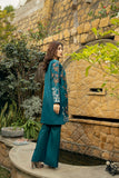 NF-5412 Teal Silk 2pc Stitched Suit