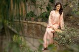 NF-5663 Peach Pink Silk 2pc Stitched Suit