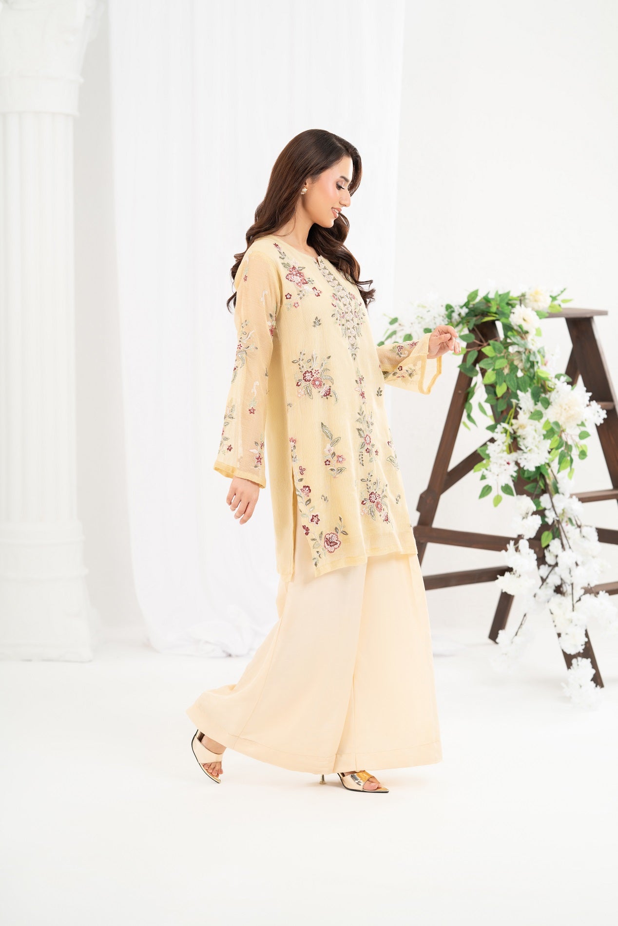 NF-6843 Yellow Cotton Net 2PC