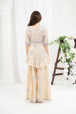 NF-6596 OffWhite Chiffon 2PC Stitched