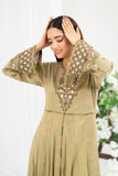NF-6678 Pistachio Jacquard Stitched Frock