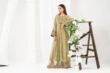 NF-6678 Pistachio Jacquard Stitched Frock