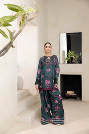 NF-5945 Green Printed Farshi Stitched 2Pc Suit