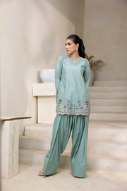 NF-6506 Ferozi Lawn Farshi Stitched 2pc Suit