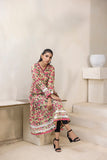 NF-6253 Pista Pink Flower Printed Stitched Frock