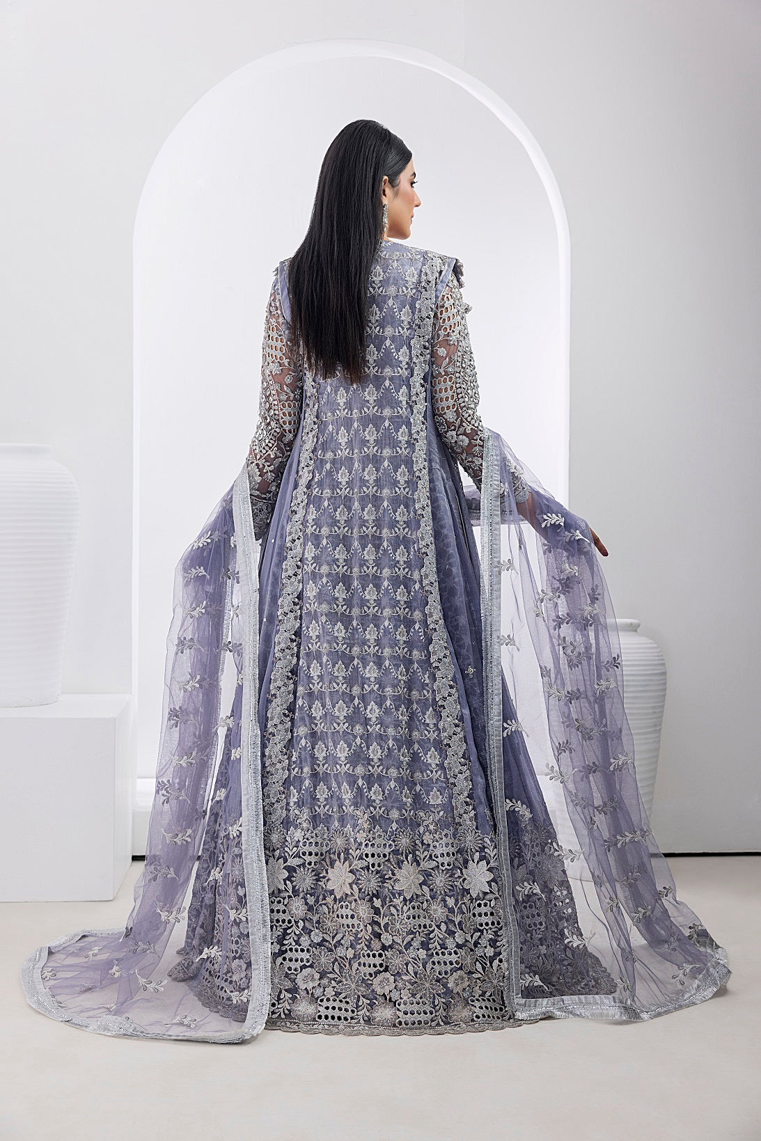 NB-5550 Light Purple 3Pc Stitched Bridal Dress