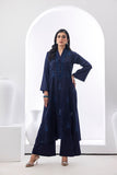 NF-5562 Navy Silk 2pc Stitched Shirt