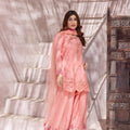 NF-5899 Peach Lawn Farshi 2pc Stitched Suit